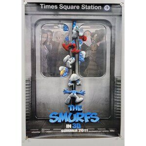 THE SMURFS Movie Poster Double Sided Original 27x40